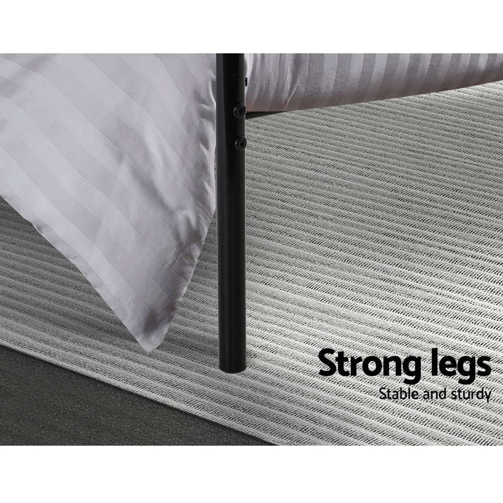 Sol Sleek Metal Bed Frame — Single