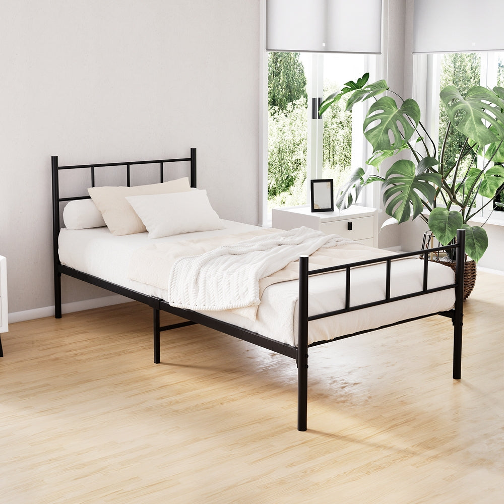 Sol Sleek Metal Bed Frame — Single