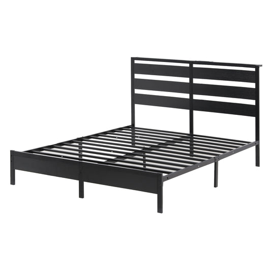 Por LED Metal Bed Frame with Charging Station — Double