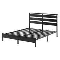 Artiss Bed Frame Queen Size LED Metal Bed Base with Charging Station