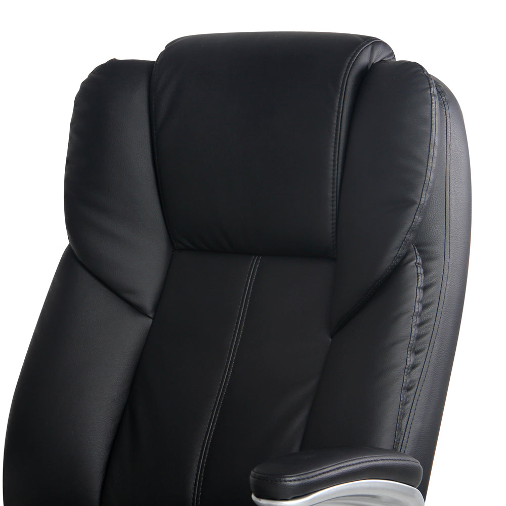 Artiss 8-Point Massage Office Chair — PU Leather Black