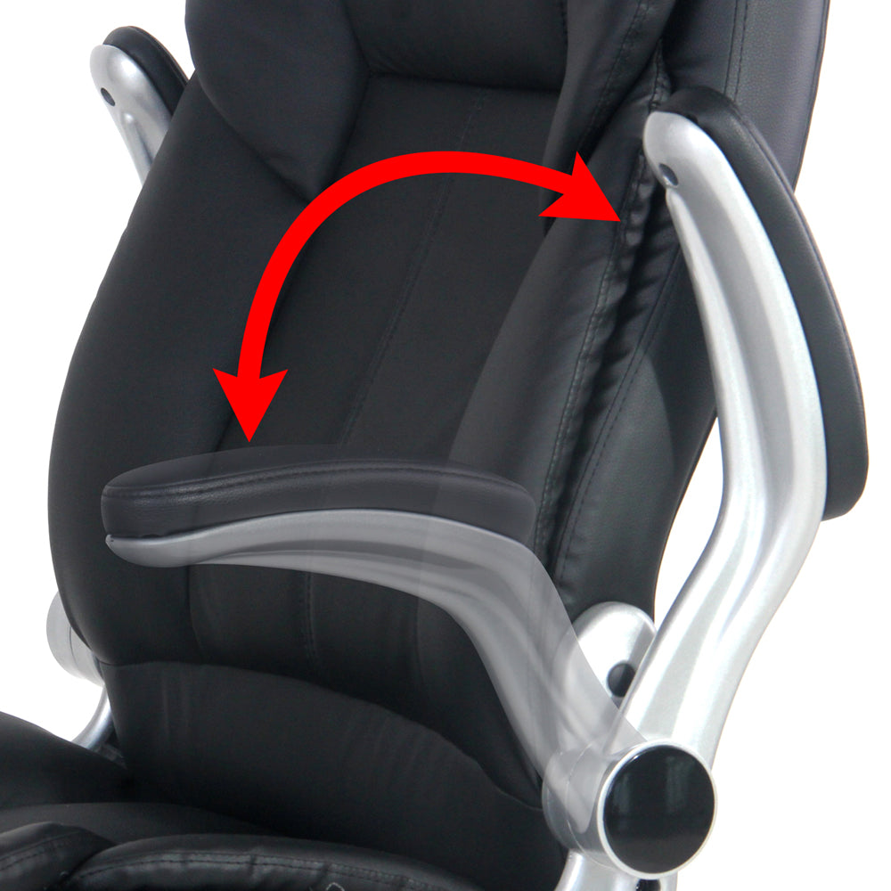 Artiss 8-Point Massage Office Chair — PU Leather Black