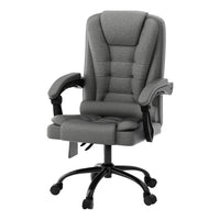 Artiss 2-Point Massage Office Chair — Fabric Black