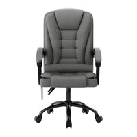 Artiss 2-Point Massage Office Chair — Fabric Black