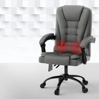 Artiss 2-Point Massage Office Chair — Fabric Black