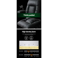 Artiss Recliner Chair Electric Heated Massage Chairs Faux Leather Cabin