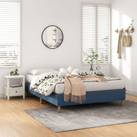 Metal Bed Frame Mattress Foundation Blue – Double