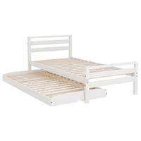 Avis Trundle Bed Frame — Single, White