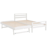 Avis Trundle Bed Frame — Single, White