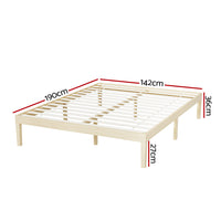 Bruno Pine Timber Bed Frame — Double