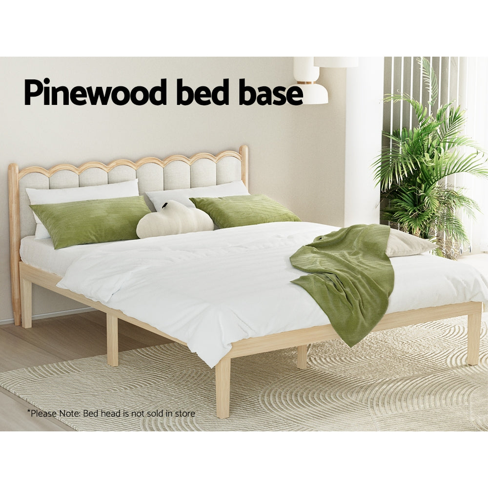 Bruno Pine Timber Bed Frame — Double