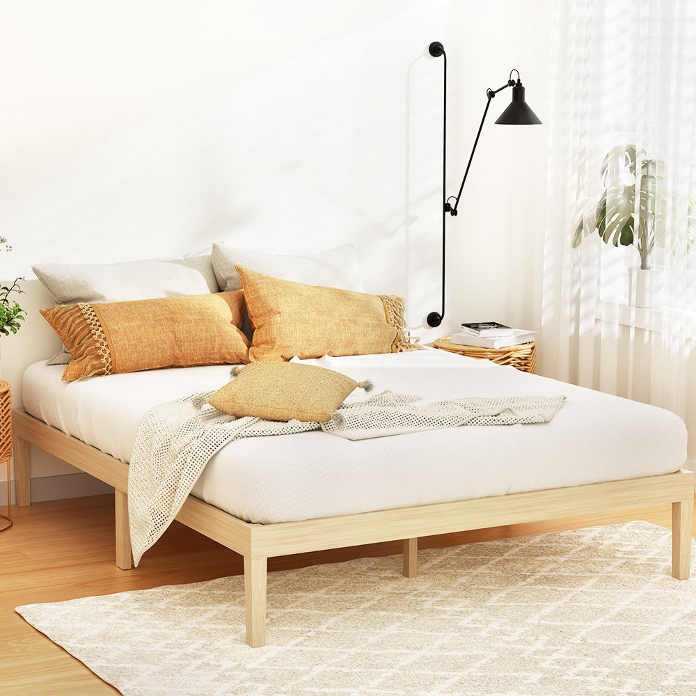 Bruno Pine Timber Bed Frame — Double