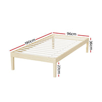 Bruno Timber Pine Bed Frame — Single