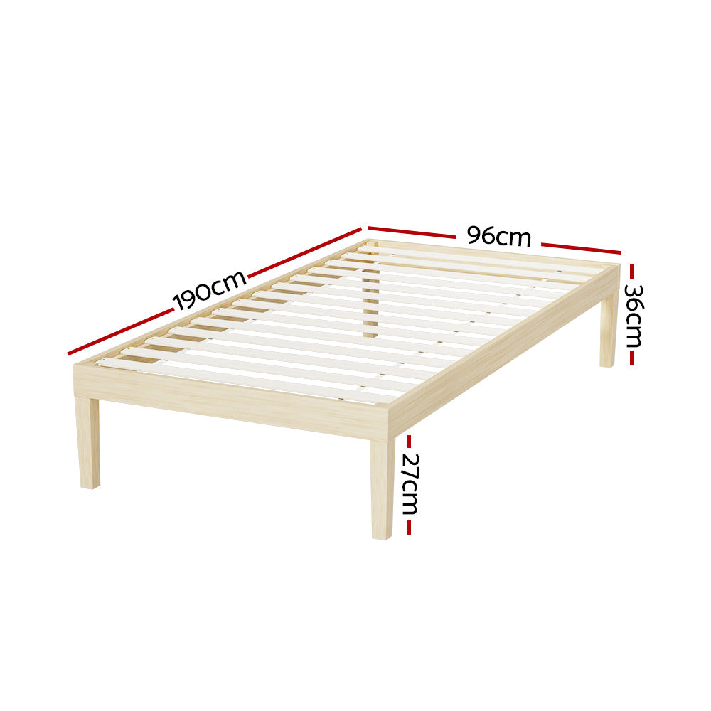 Bruno Timber Pine Bed Frame — Single