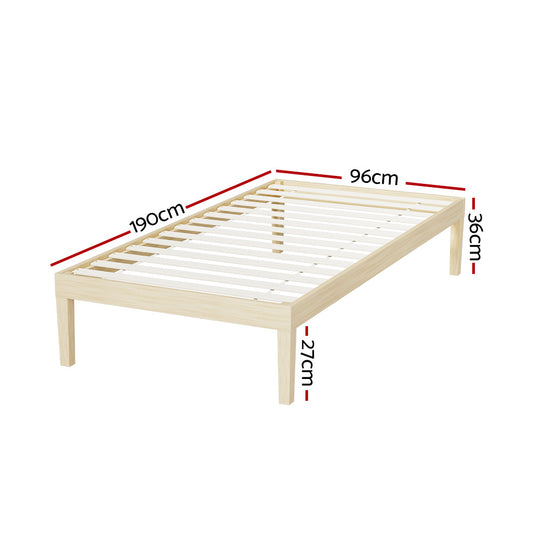 Bruno Timber Pine Bed Frame — Single