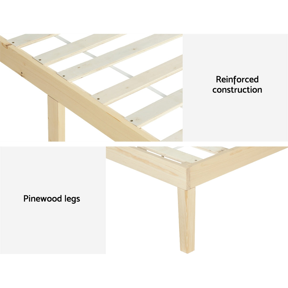 Bruno Timber Pine Bed Frame — Single