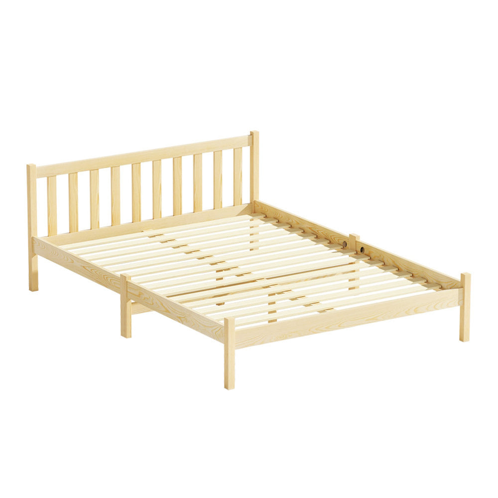 Sofie Oak Timber Bed Frame — Double