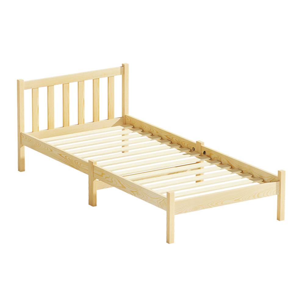 Sofie Oak Timber Bed Frame — Single
