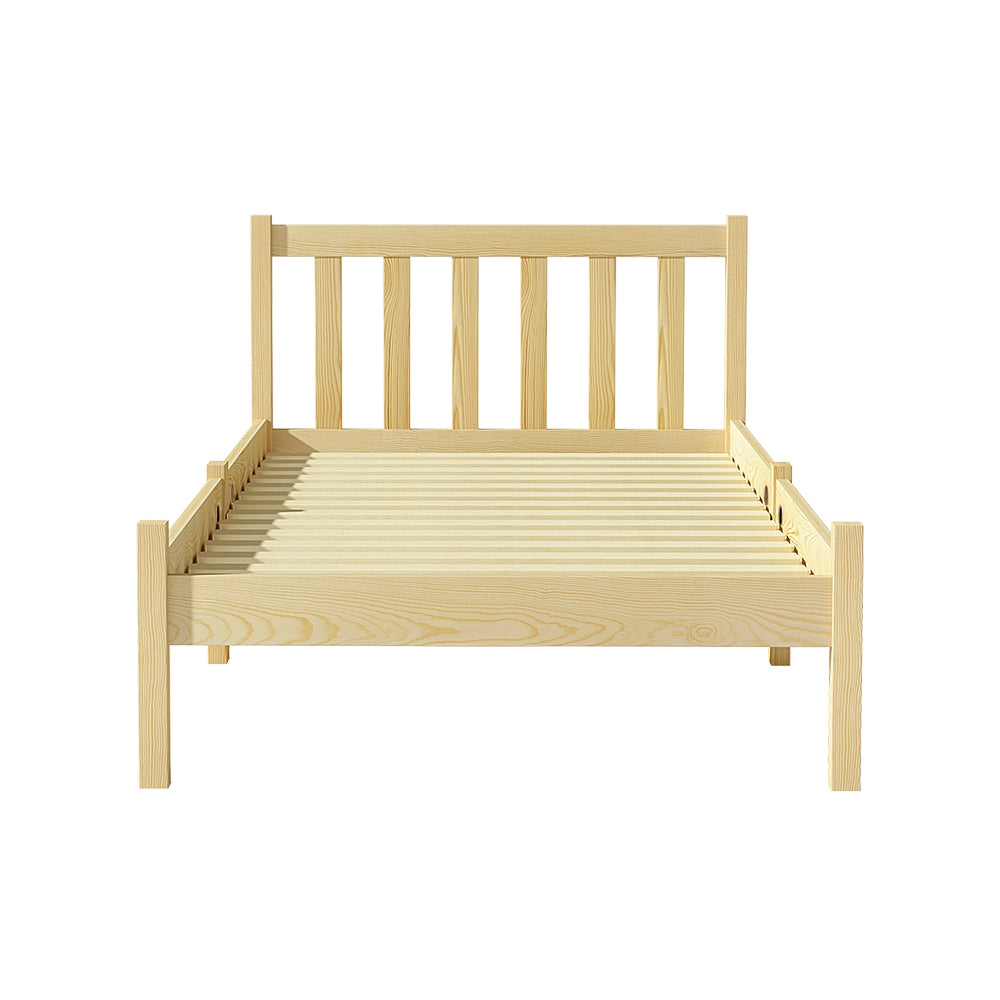 Sofie Oak Timber Bed Frame — Single