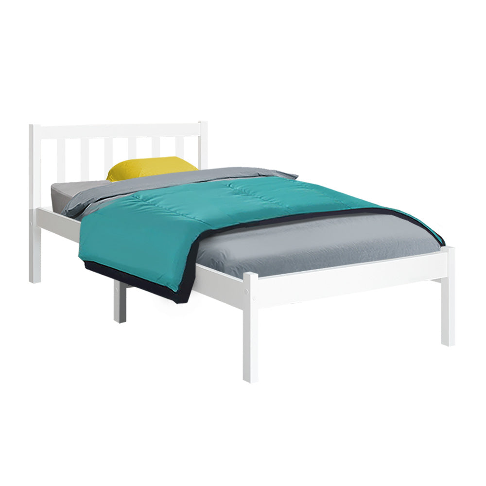 Sofie Timber Bed Frame — Single, White