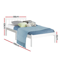 Sofie Timber Bed Frame — Single, White