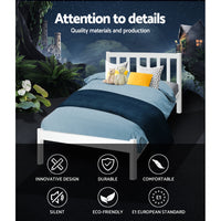 Sofie Timber Bed Frame — Single, White