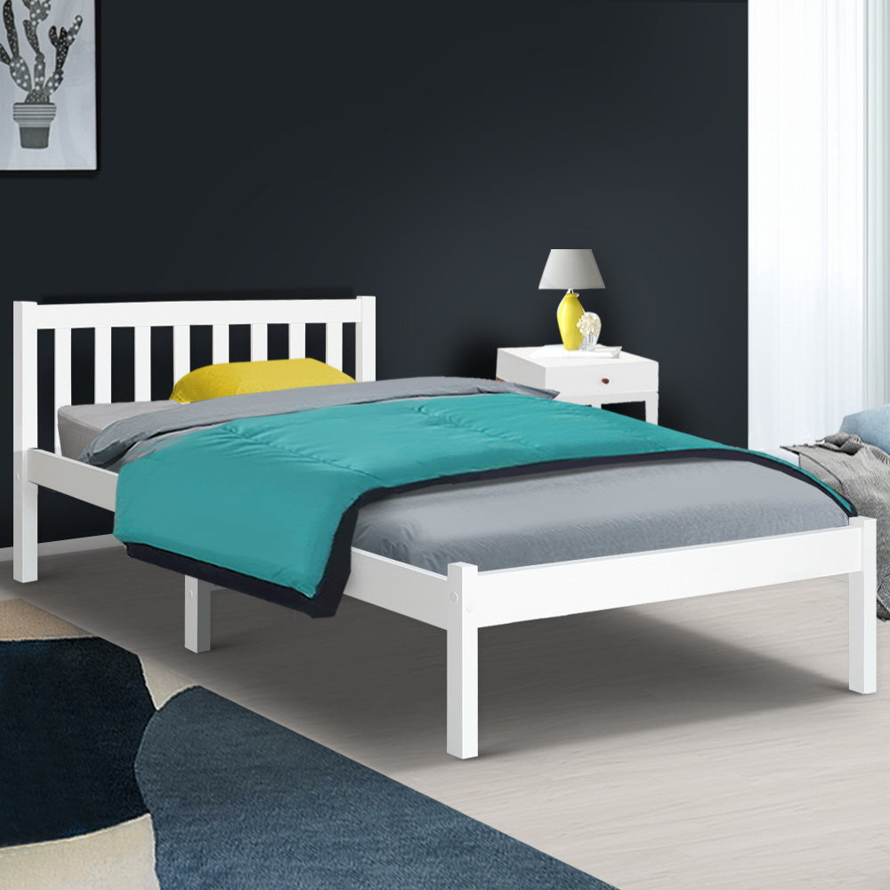 Sofie Timber Bed Frame — Single, White