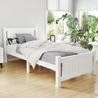 Rio Timber Bed Frame — Single, White