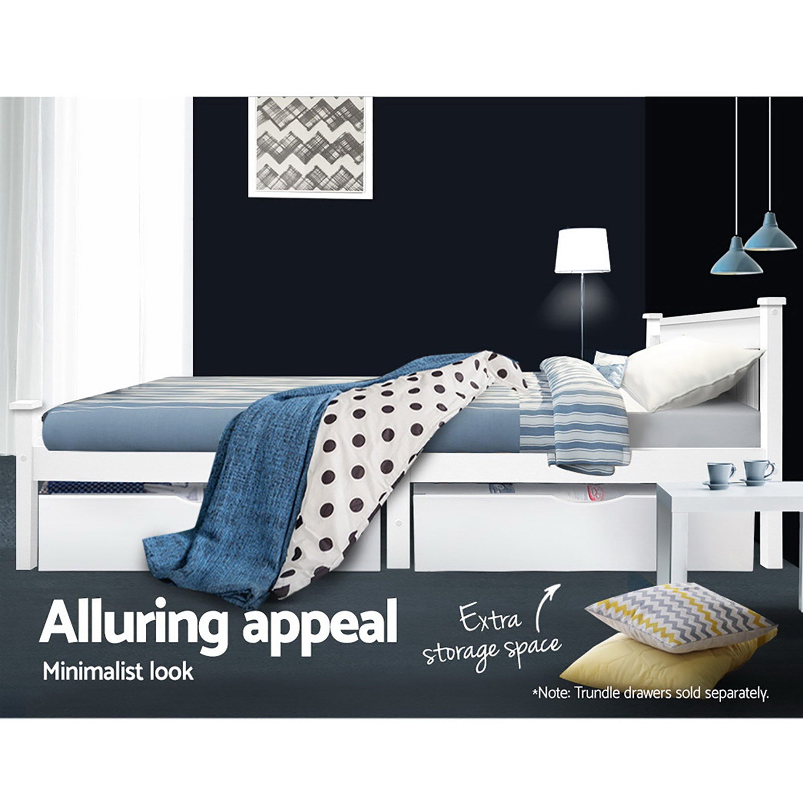 Rio Timber Bed Frame — Single, White
