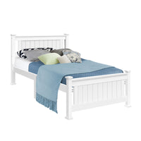 Rio Timber Bed Frame — Single, White
