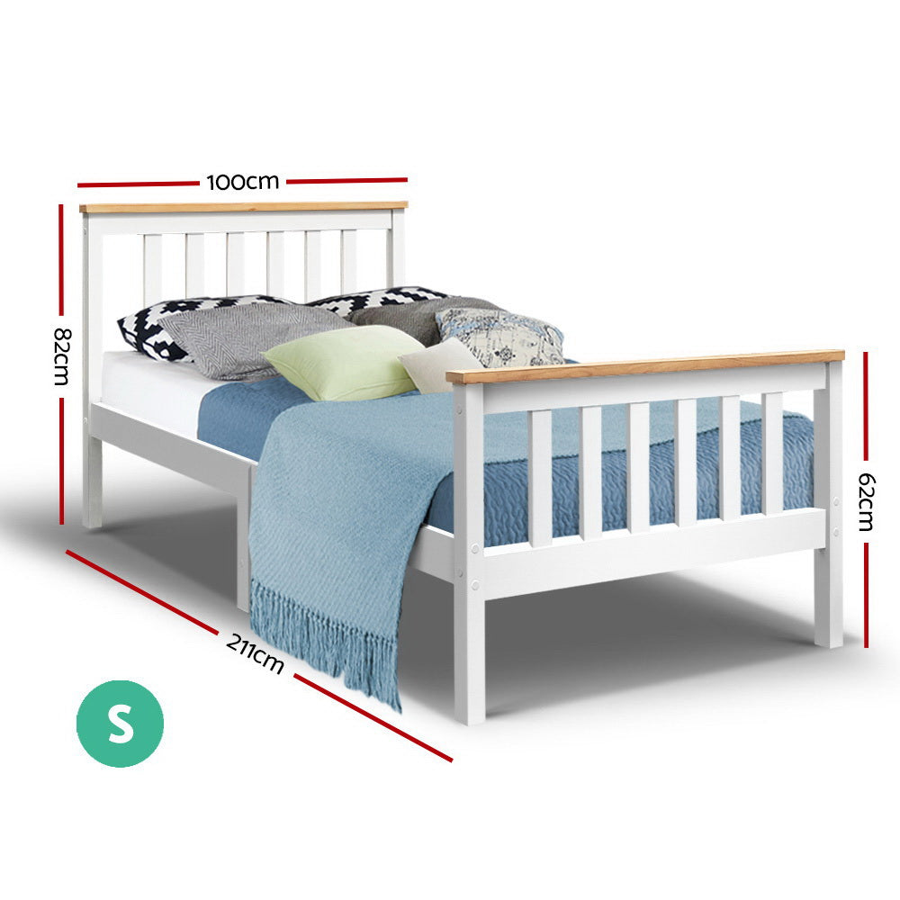 Pony Timber Bed Frame — Single, White
