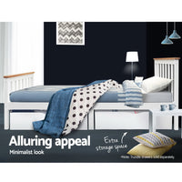 Pony Timber Bed Frame — Single, White