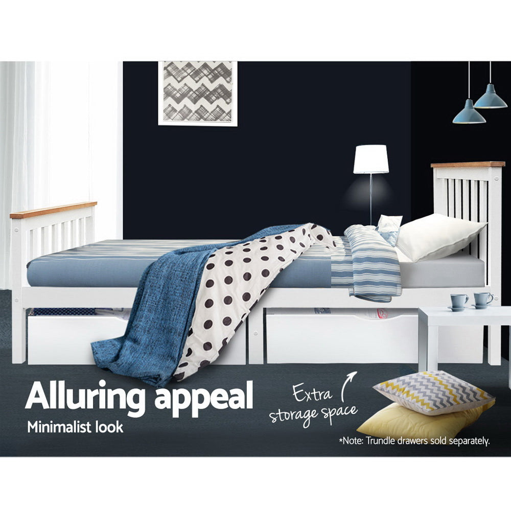 Pony Timber Bed Frame — Single, White