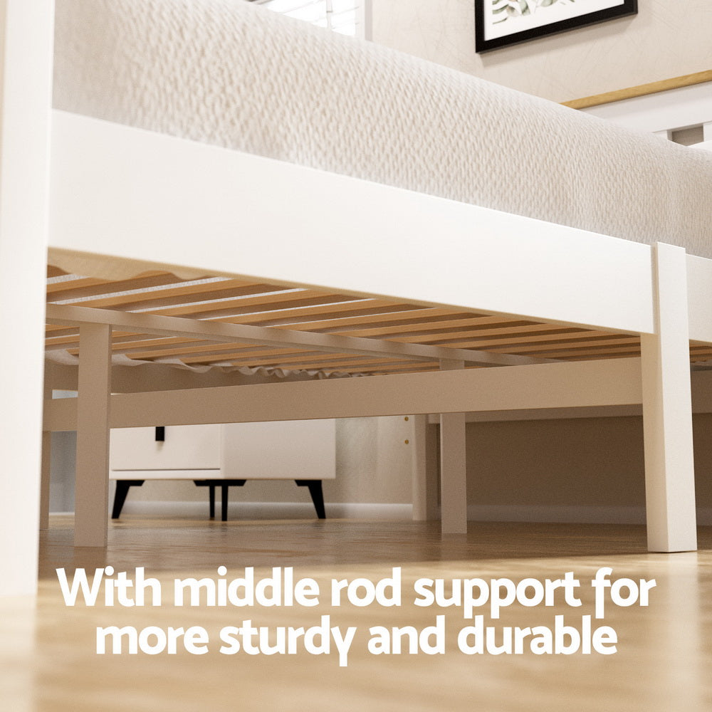 Pony Wooden Storage Bed Frame — Single, White