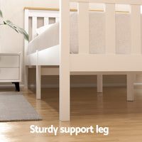 Pony Wooden Storage Bed Frame — Single, White
