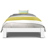 Jade Pine Bed Frame — Single, White