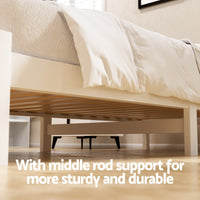 Sofie Timber Bed Frame with Storage Drawers — Single, White