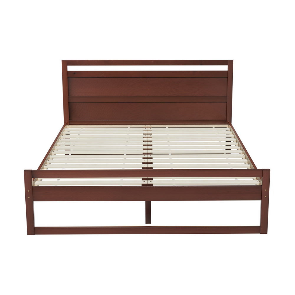Witton Walnut Pine Bed Frame — Double