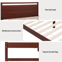 Witton Walnut Pine Bed Frame — Double