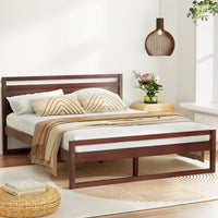 Witton Walnut Pine Bed Frame — Double